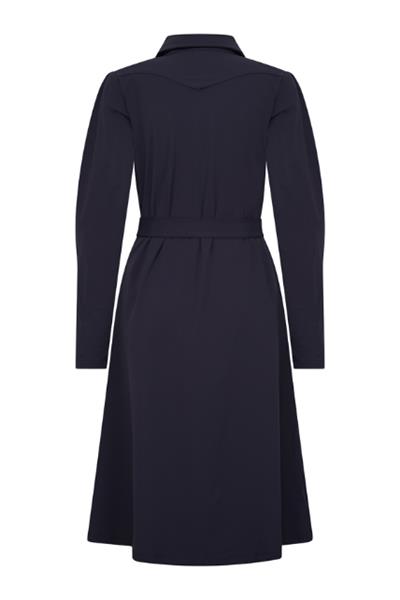 Grote foto travel jurk uni 2327 dark blue kleding dames jurken en rokken