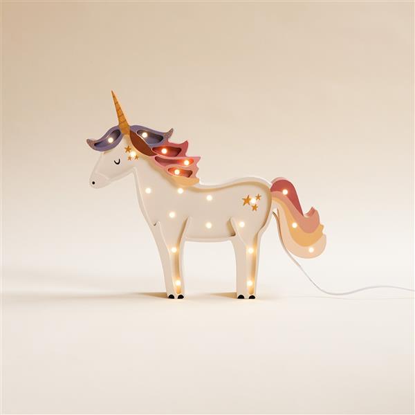 Grote foto houten lamp unicorn violet pink 2xaa batterijen zonder dimfunctie of afstandsbediening kinderen en baby complete kinderkamers