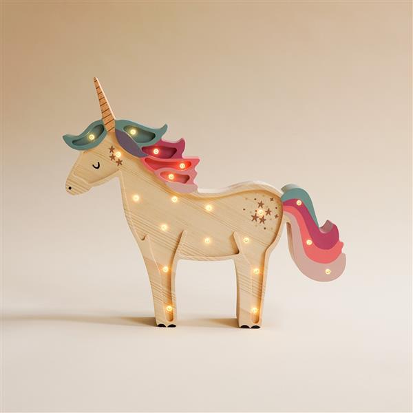 Grote foto houten decoratieve lamp unicorn 2xaa batterijen zonder dimfunctie of afstandsbediening kinderen en baby complete kinderkamers
