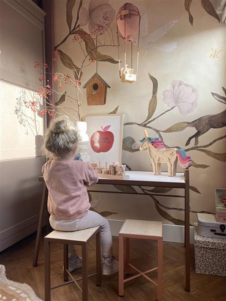 Grote foto houten decoratieve lamp unicorn 2xaa batterijen zonder dimfunctie of afstandsbediening kinderen en baby complete kinderkamers