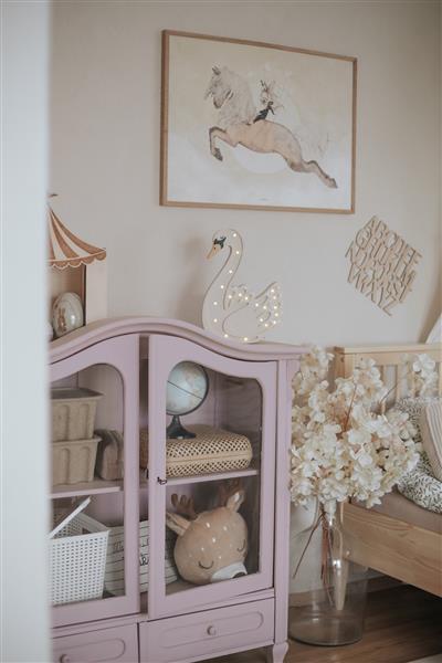 Grote foto houten decoratieve lamp zwaan 2xaa batterijen zonder dimfunctie of afstandsbediening kinderen en baby complete kinderkamers