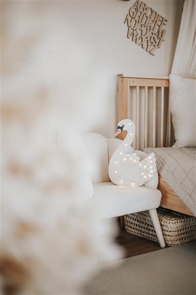 Grote foto houten decoratieve lamp zwaan 2xaa batterijen zonder dimfunctie of afstandsbediening kinderen en baby complete kinderkamers