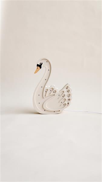 Grote foto houten decoratieve lamp zwaan 2xaa batterijen zonder dimfunctie of afstandsbediening kinderen en baby complete kinderkamers