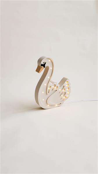 Grote foto houten decoratieve lamp zwaan 2xaa batterijen zonder dimfunctie of afstandsbediening kinderen en baby complete kinderkamers