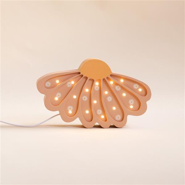 Grote foto houten decoratieve lamp daisy roze 2xaa batterijen zonder dimfunctie of afstandsbediening kinderen en baby complete kinderkamers
