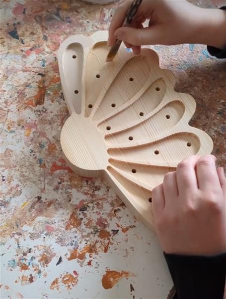 Grote foto houten decoratieve lamp daisy roze 2xaa batterijen zonder dimfunctie of afstandsbediening kinderen en baby complete kinderkamers