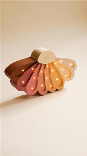 Grote foto houten decoratieve lamp daisy regenboog 2xaa batterijen zonder dimfunctie of afstandsbediening kinderen en baby complete kinderkamers