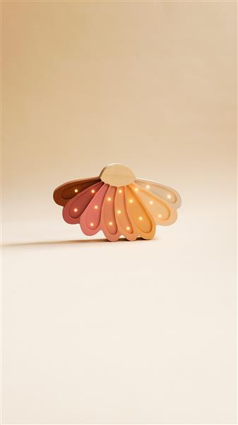 Grote foto houten decoratieve lamp daisy regenboog 2xaa batterijen zonder dimfunctie of afstandsbediening kinderen en baby complete kinderkamers
