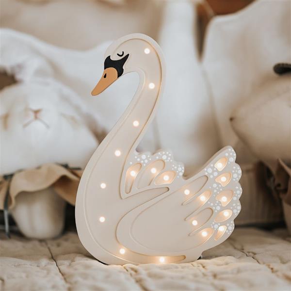 Grote foto houten decoratieve lamp zwaan 2xaa batterijen zonder dimfunctie of afstandsbediening kinderen en baby complete kinderkamers