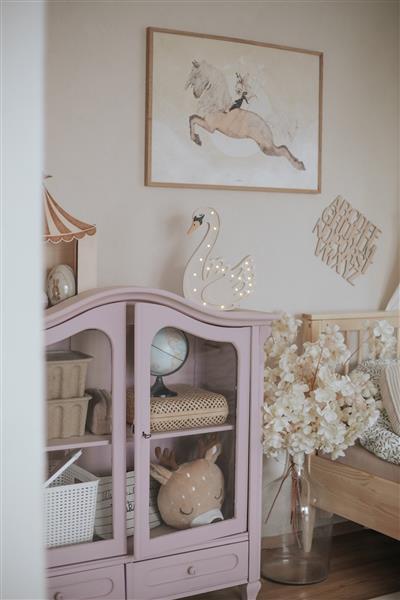 Grote foto houten decoratieve lamp zwaan 2xaa batterijen zonder dimfunctie of afstandsbediening kinderen en baby complete kinderkamers
