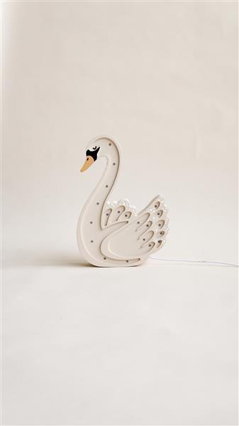 Grote foto houten decoratieve lamp zwaan 2xaa batterijen zonder dimfunctie of afstandsbediening kinderen en baby complete kinderkamers