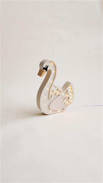 Grote foto houten decoratieve lamp zwaan 2xaa batterijen zonder dimfunctie of afstandsbediening kinderen en baby complete kinderkamers