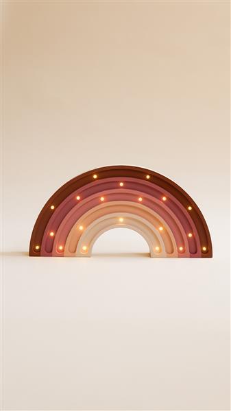 Grote foto houten lamp regenboog 2xaa batterijen zonder dimfunctie of afstandsbediening kinderen en baby complete kinderkamers
