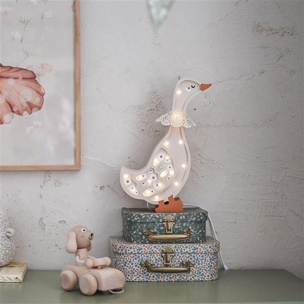 Grote foto houten decoratieve lamp gans wit 2xaa batterijen zonder dimfunctie of afstandsbediening kinderen en baby complete kinderkamers