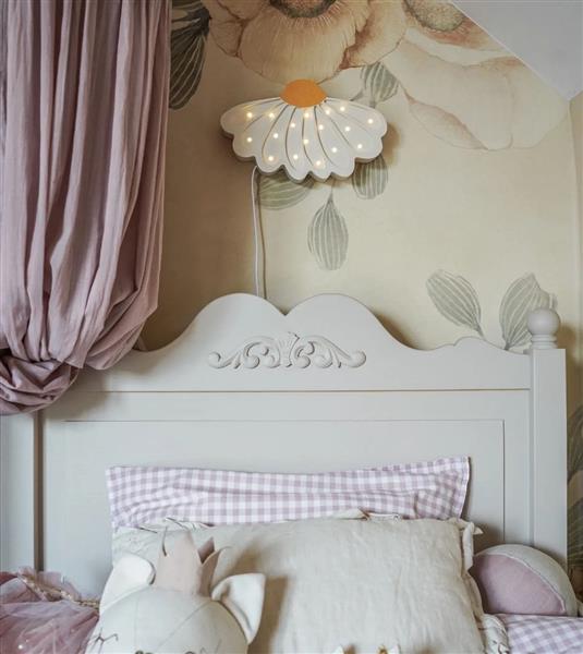 Grote foto houten decoratieve lamp daisy regenboog 2xaa batterijen zonder dimfunctie of afstandsbediening kinderen en baby complete kinderkamers