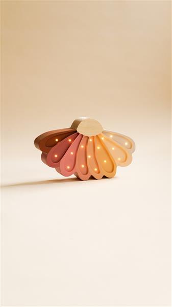 Grote foto houten decoratieve lamp daisy regenboog 2xaa batterijen zonder dimfunctie of afstandsbediening kinderen en baby complete kinderkamers