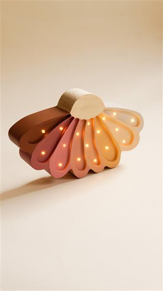 Grote foto houten decoratieve lamp daisy regenboog 2xaa batterijen zonder dimfunctie of afstandsbediening kinderen en baby complete kinderkamers