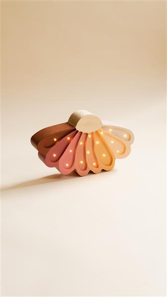 Grote foto houten decoratieve lamp daisy regenboog 2xaa batterijen zonder dimfunctie of afstandsbediening kinderen en baby complete kinderkamers