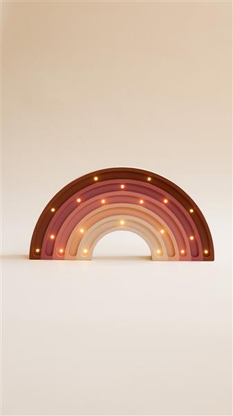 Grote foto houten lamp regenboog 2xaa batterijen zonder dimfunctie of afstandsbediening kinderen en baby complete kinderkamers