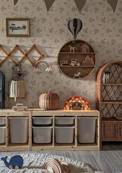 Grote foto houten decoratieve lamp regenboog naturel 2xaa batterijen zonder dimfunctie of afstandsbedienin kinderen en baby complete kinderkamers
