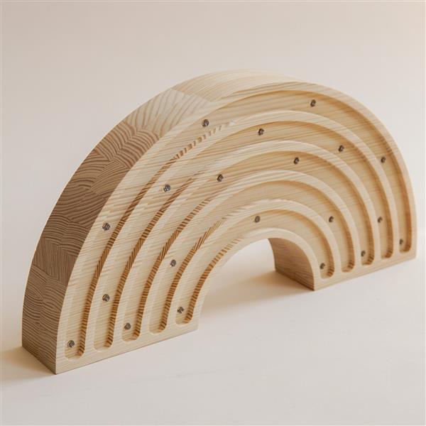 Grote foto houten decoratieve lamp regenboog naturel 2xaa batterijen zonder dimfunctie of afstandsbedienin kinderen en baby complete kinderkamers
