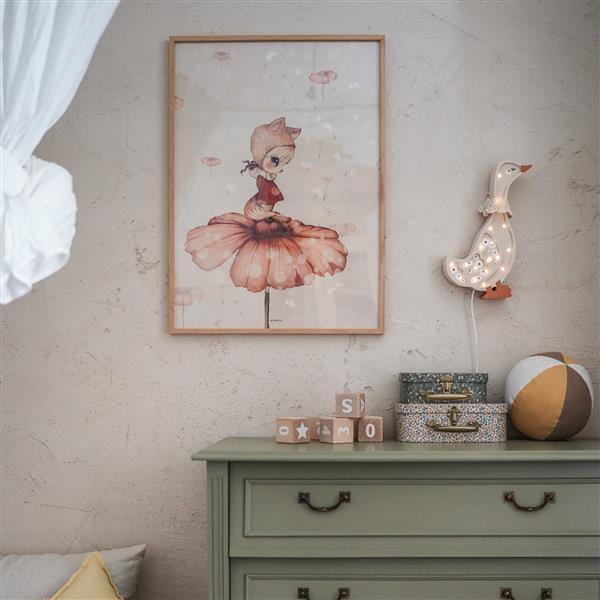 Grote foto houten decoratieve lamp gans wit 2xaa batterijen zonder dimfunctie of afstandsbediening kinderen en baby complete kinderkamers