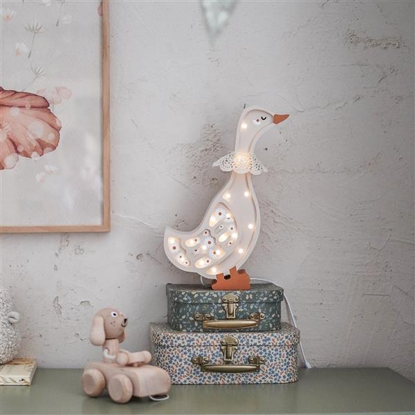Grote foto houten decoratieve lamp gans wit 2xaa batterijen zonder dimfunctie of afstandsbediening kinderen en baby complete kinderkamers