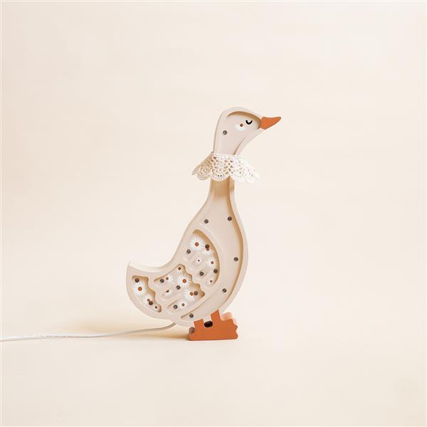 Grote foto houten decoratieve lamp gans wit 2xaa batterijen zonder dimfunctie of afstandsbediening kinderen en baby complete kinderkamers