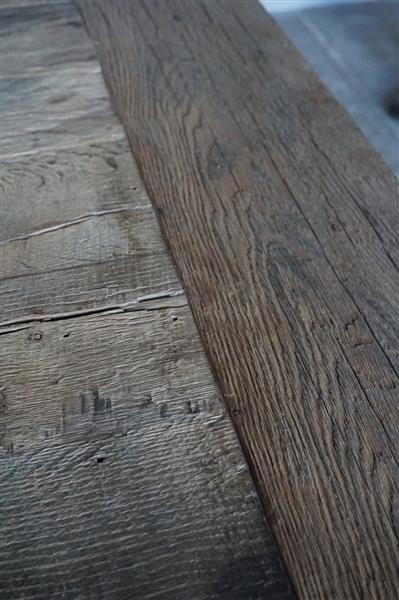 Grote foto kloostertafel massief eikenhout h79xb100xl220 cm huis en inrichting woningdecoratie