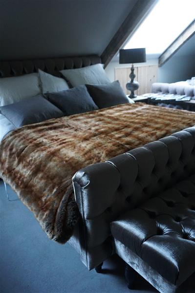 Grote foto imitatie bont plaid 250 x 250 cm huis en inrichting bankstellen