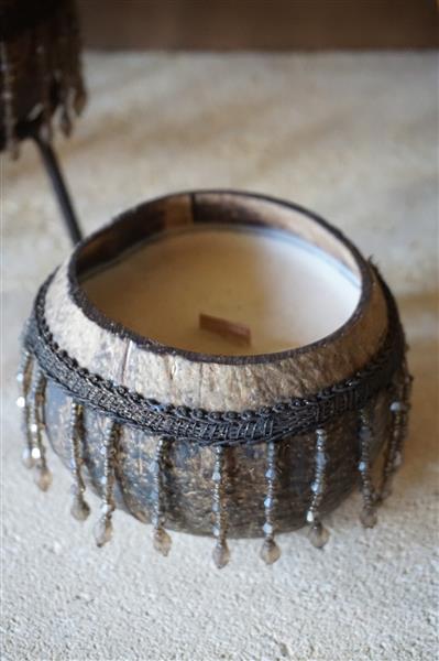 Grote foto cocos kaars met ketting h8 x d11 cm huis en inrichting woningdecoratie