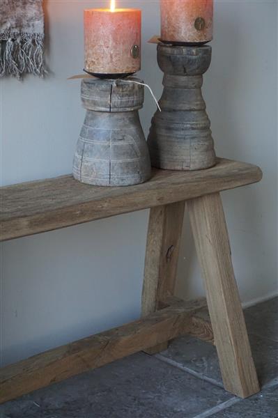 Grote foto oud eikenhouten bankje h45 x b120 x d19 cm huis en inrichting bankstellen
