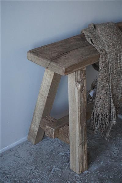 Grote foto oud eikenhouten bankje h45 x b120 x d19 cm huis en inrichting bankstellen