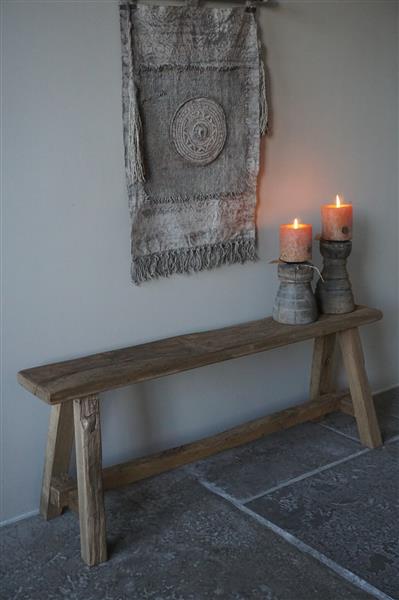 Grote foto oud eikenhouten bankje h45 x b120 x d19 cm huis en inrichting bankstellen