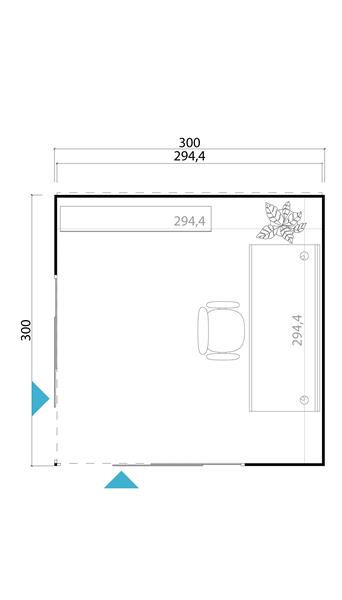 Grote foto tuinhuis blokhut palermo 3 3000 x 3000mm tuin en terras tuinhuisjes en blokhutten