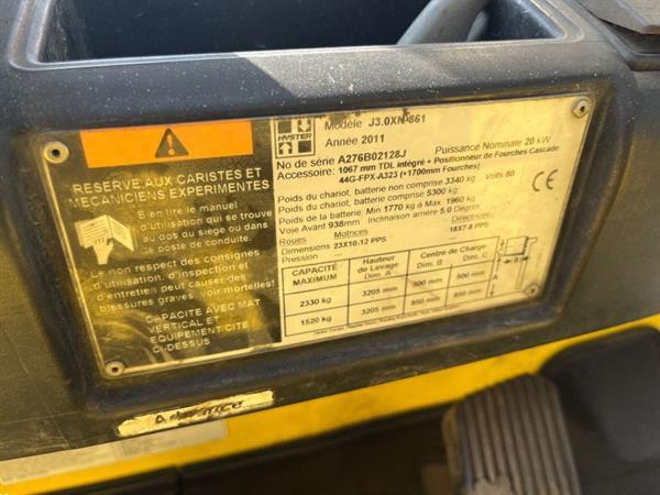 Grote foto hyster j3.0xn heftruck forklift 2delig 320 freelift sideshift 2011 agrarisch heftrucks