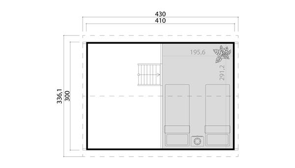 Grote foto tuinhuis blokhut murano 2 set 410 x 300 cm tuin en terras tuinhuisjes en blokhutten