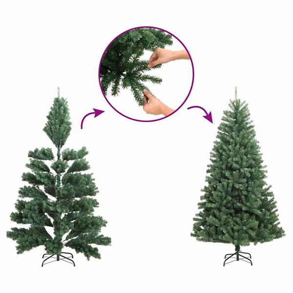 Grote foto vidaxl kunstkerstboom met standaard 500 cm pvc groen diversen overige diversen