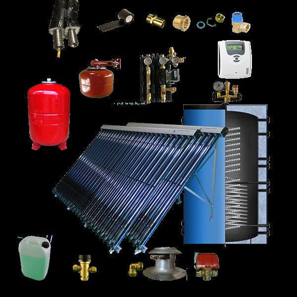 Grote foto cv verwarming en tapwater zonneboiler 800l 2x prisma pro 24 met hygi ne boiler 5 meter dn16 dubbe doe het zelf en verbouw geisers en boilers