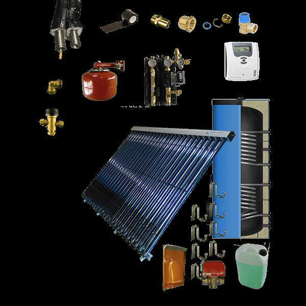 Grote foto cv verwarming en tapwater zonneboiler 300l prisma pro 24 5 meter dn16 dubbel ht ge soleerd flex rvs doe het zelf en verbouw geisers en boilers