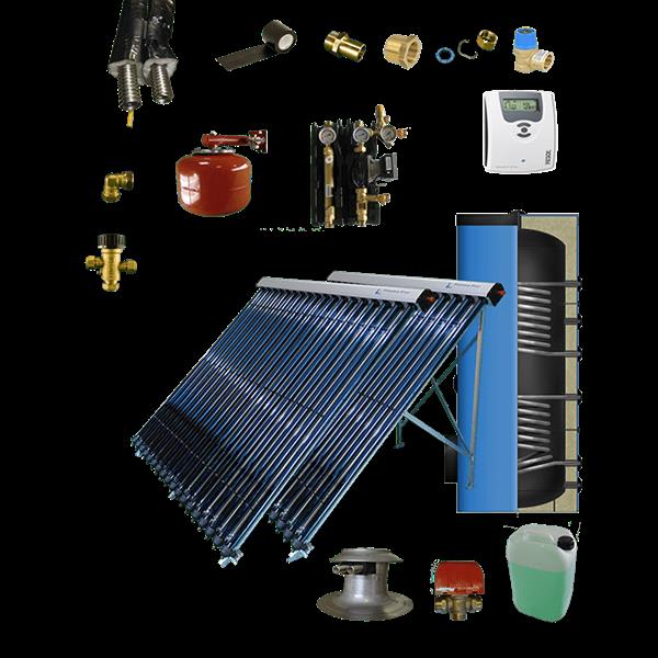 Grote foto cv verwarming en tapwater zonneboiler 300l 2 x prisma pro 18 5 meter dn16 dubbel ht ge soleerd flex doe het zelf en verbouw geisers en boilers