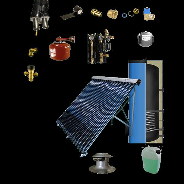 Grote foto tapwater zonneboiler 150l prisma pro 18 5 meter dn16 dubbel ht ge soleerd flex rvs plat dak doe het zelf en verbouw geisers en boilers