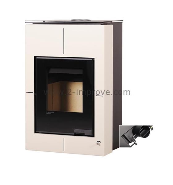 Grote foto aquaflame vario saporo cv houtkachel gebroken wit handmatige bediening huis en inrichting kachels en openhaarden
