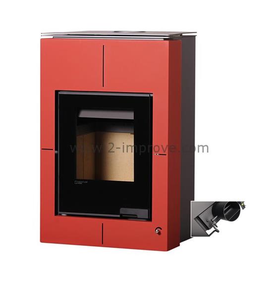 Grote foto aquaflame vario saporo cv houtkachel rood handmatige bediening huis en inrichting kachels en openhaarden