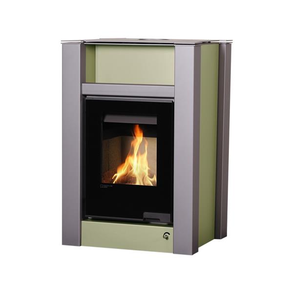 Grote foto aquaflame vario lend cv houtkachel gebroken wit metallic handmatige bediening huis en inrichting kachels en openhaarden