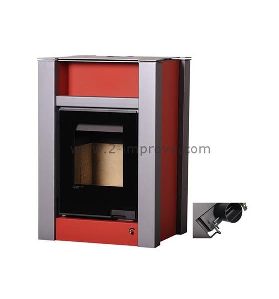 Grote foto aquaflame vario lend cv houtkachel rood handmatige bediening huis en inrichting kachels en openhaarden