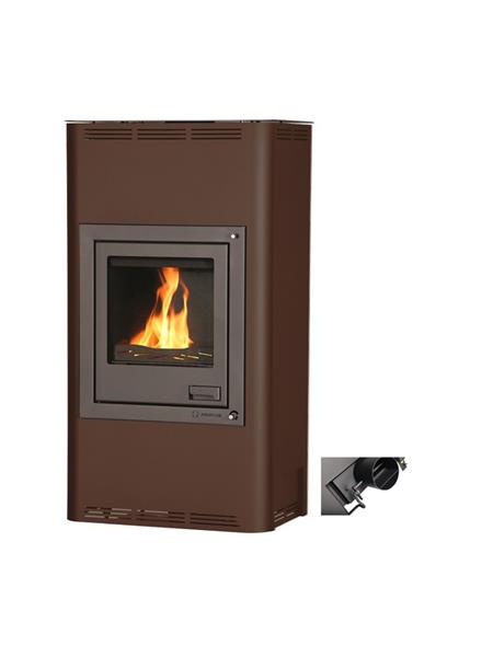 Grote foto aquaflame 17 cv houtkachel bruin handmatige bediening huis en inrichting kachels en openhaarden