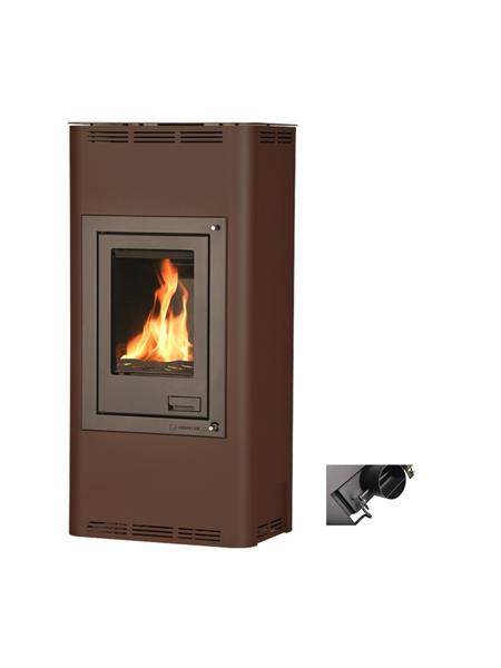Grote foto aquaflame 7 cv houtkachel bruin handmatige bediening huis en inrichting kachels en openhaarden