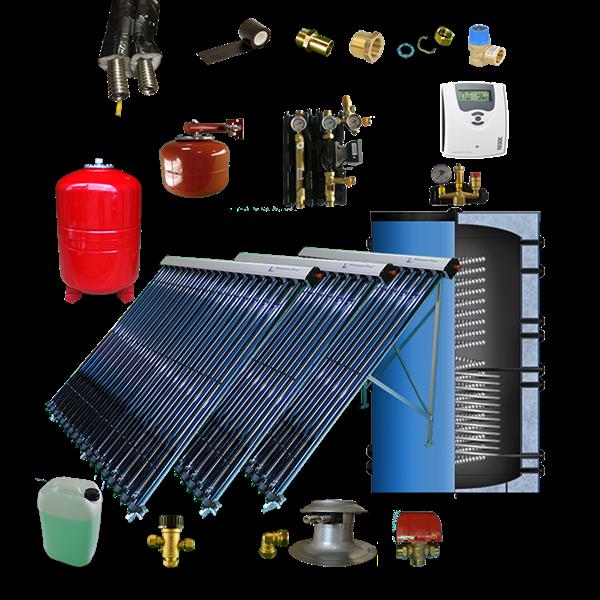 Grote foto cv verwarming en tapwater zonneboiler 400l 3x prisma pro 18 met hygi ne boiler 5 meter dn16 dubbe doe het zelf en verbouw geisers en boilers