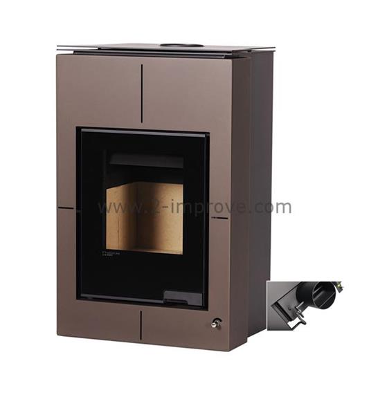 Grote foto aquaflame vario saporo cv houtkachel bruin fluweel handmatige bediening huis en inrichting kachels en openhaarden